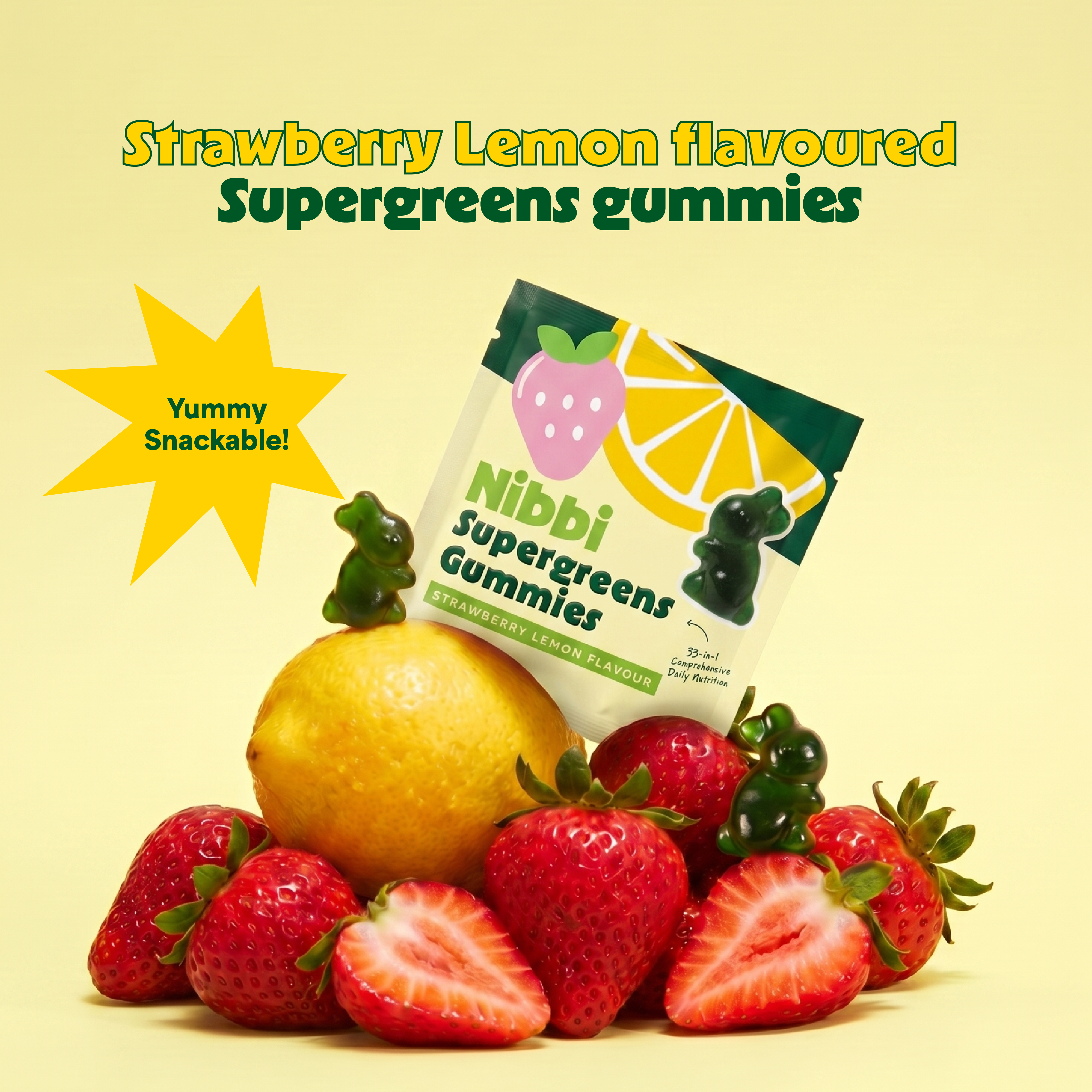 Nibbi Greens Supergreens Gummies